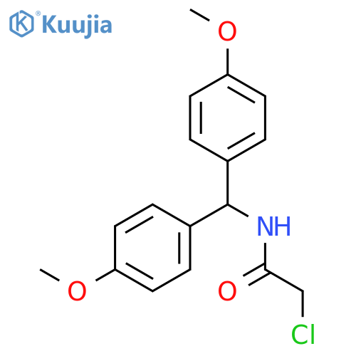 N-bis(4-methoxyphenyl)methyl-2-chloroacetamide structure