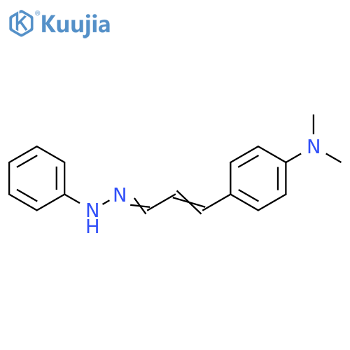 2-Propenal, 3-[4-(dimethylamino)phenyl]-, phenylhydrazone structure
