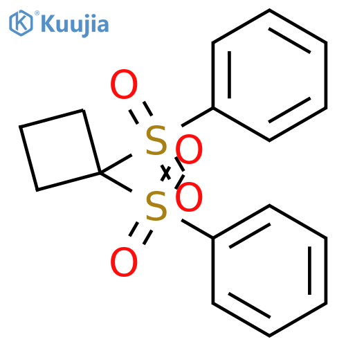 Benzene, 1,1'-[cyclobutylidenebis(sulfonyl)]bis- structure