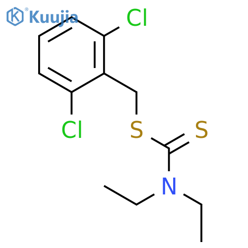 Carbamodithioic acid, diethyl-, (2,6-dichlorophenyl)methyl ester structure