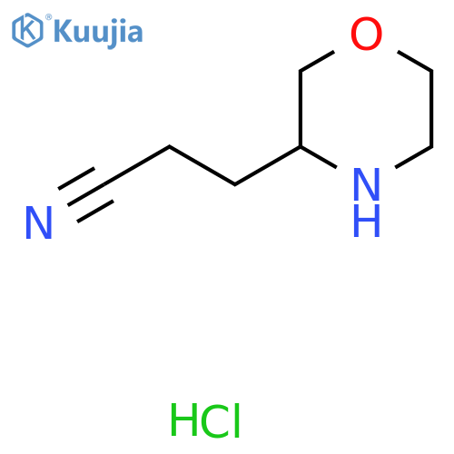 3-(Morpholin-3-yl)propanenitrile hydrochloride structure