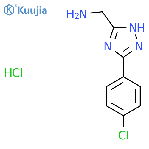 1-[5-(4-chlorophenyl)-4H-1,2,4-triazol-3-yl]methanamine hydrochloride structure
