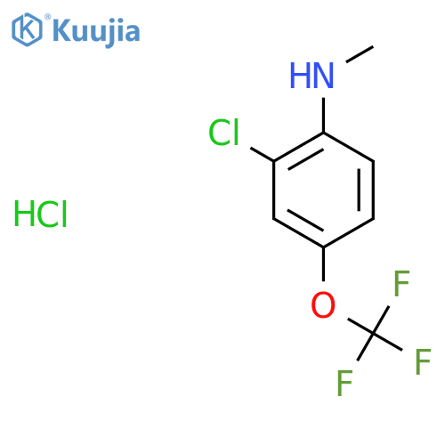 2-chloro-N-methyl-4-(trifluoromethoxy)aniline hydrochloride structure
