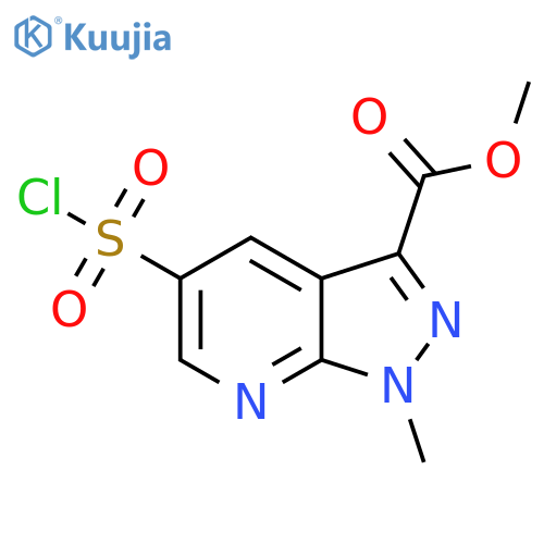 methyl 5-(chlorosulfonyl)-1-methyl-1H-pyrazolo3,4-bpyridine-3-carboxylate structure