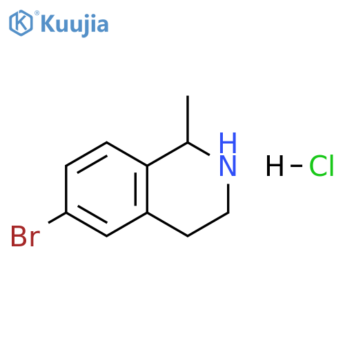 Isoquinoline, 6-bromo-1,2,3,4-tetrahydro-1-methyl-, hydrochloride (1:1) structure