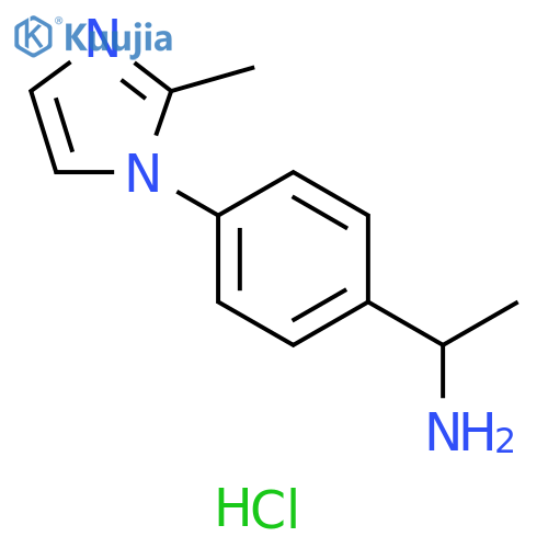 Benzenemethanamine, α-methyl-4-(2-methyl-1H-imidazol-1-yl)-, hydrochloride (1:2) structure