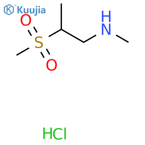 (2-Methanesulfonylpropyl)(methyl)amine hydrochloride structure