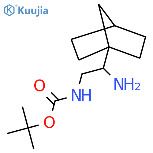 tert-butyl N-(2-amino-2-{bicyclo[2.2.1]heptan-1-yl}ethyl)carbamate structure
