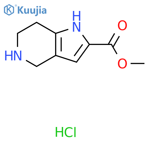 methyl 1H,4H,5H,6H,7H-pyrrolo[3,2-c]pyridine-2-carboxylate hydrochloride structure