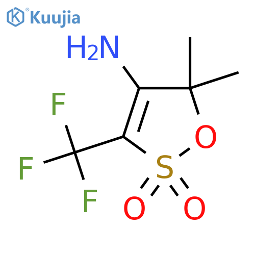 4-amino-5,5-dimethyl-3-(trifluoromethyl)-5H-1,2lambda6-oxathiole-2,2-dione structure