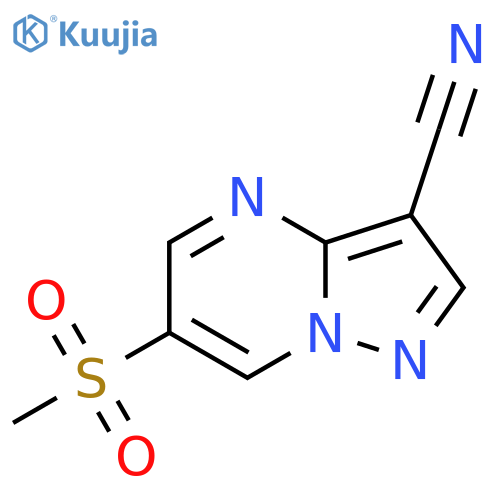 6-Methanesulfonylpyrazolo[1,5-a]pyrimidine-3-carbonitrile structure