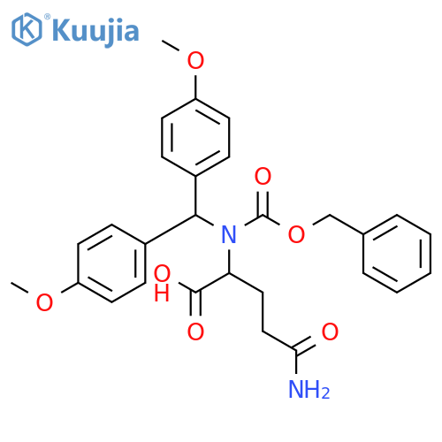 L-Glutamine,N-[bis(4-methoxyphenyl)methyl]-N2-[(phenylmethoxy)carbonyl]- structure