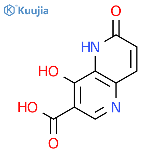 4-Hydroxy-6-oxo-5,6-dihydro-1,5-naphthyridine-3-carboxylic acid structure