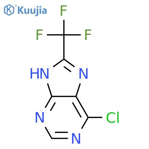 6-chloro-8-(trifluoromethyl)-9H-purine structure