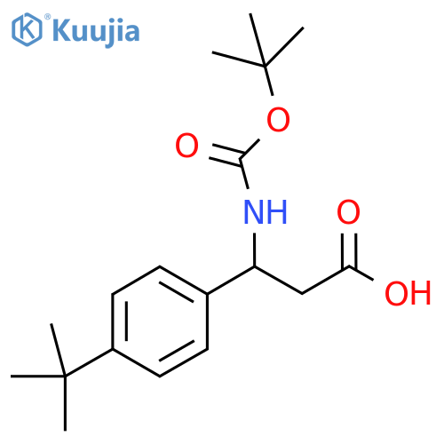 3-{(tert-butoxy)carbonylamino}-3-(4-tert-butylphenyl)propanoic acid structure
