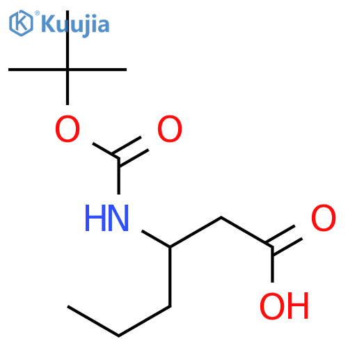 3-tert-Butoxycarbonylamino-hexanoic acid structure