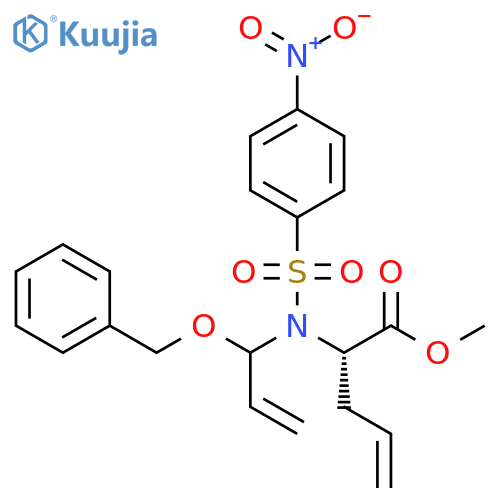 4-Pentenoic acid, 2-[[(4-nitrophenyl)sulfonyl][1-(phenylmethoxy)-2-propen-1-yl]amino]-, methyl ester, (2S)- structure