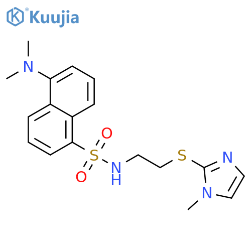 1-Naphthalenesulfonamide,5-(dimethylamino)-N-[2-[(1-methyl-1H-imidazol-2-yl)thio]ethyl]- structure