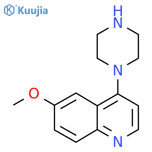 6-Methoxy-4-(piperazin-1-yl)quinoline structure