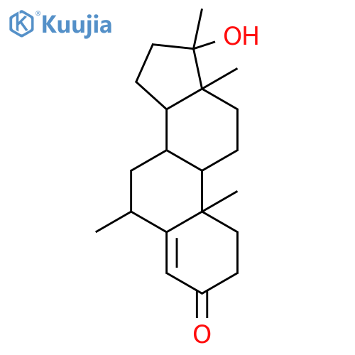 Androst-4-en-3-one,17-hydroxy-6,17-dimethyl-, (6a,17b)- structure