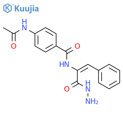 2-Propenoic acid,2-[[4-(acetylamino)benzoyl]amino]-3-phenyl-, hydrazide structure