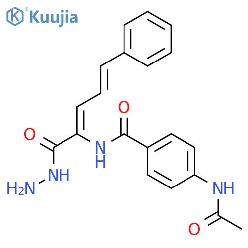 2,4-Pentadienoic acid,2-[[4-(acetylamino)benzoyl]amino]-5-phenyl-, hydrazide structure