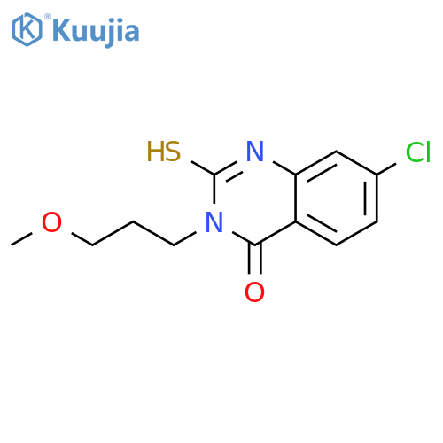 7-chloro-3-(3-methoxypropyl)-2-sulfanylidene-1,2,3,4-tetrahydroquinazolin-4-one structure