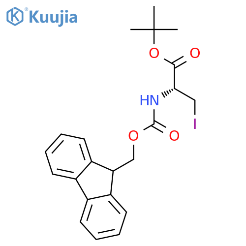 tert-butyl (2R)-2-(9H-fluoren-9-ylmethoxycarbonylamino)-3-iodo-propanoate structure