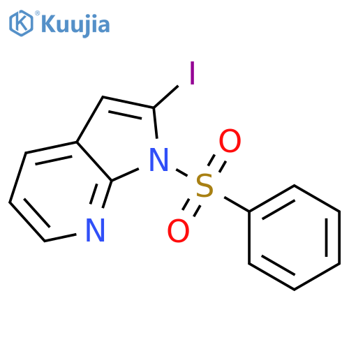 1-(benzenesulfonyl)-2-iodo-1H-pyrrolo[2,3-b]pyridine structure