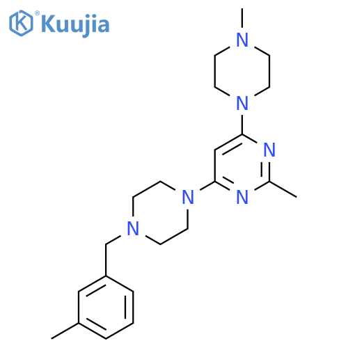 2-Methyl-4-{4-[(3-methylphenyl)methyl]piperazin-1-yl}-6-(4-methylpiperazin-1-yl)pyrimidine structure
