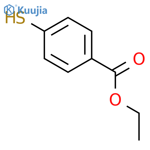 Benzoic acid, 4-mercapto-, ethyl ester structure