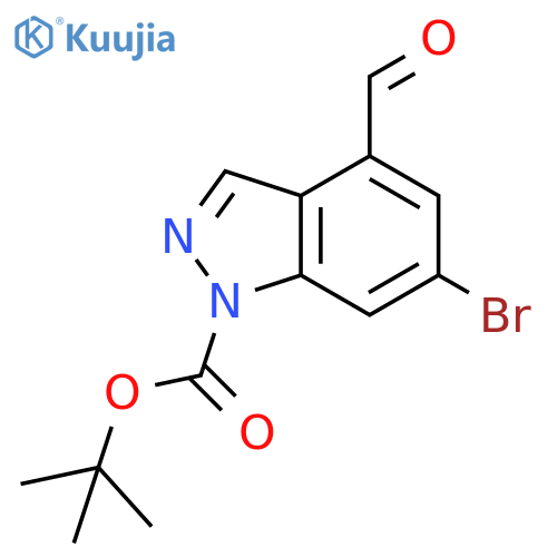 1H-Indazole-1-carboxylic acid, 6-bromo-4-formyl-, 1,1-dimethylethyl ester structure