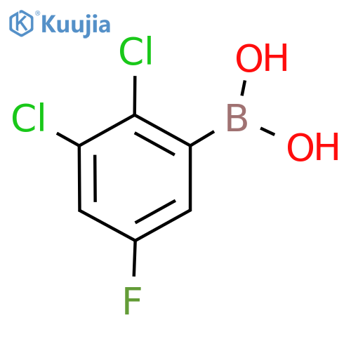 (2,3-Dichloro-5-fluorophenyl)boronic acid structure