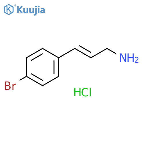 (2E)-3-(4-bromophenyl)prop-2-en-1-amine hydrochloride structure