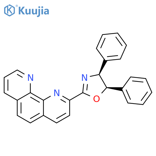 (4S,5R)-2-(1,10-Phenanthrolin-2-yl)-4,5-diphenyl-4,5-dihydrooxazole structure