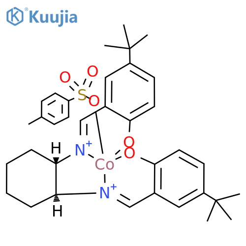 [[2,2'-[(1S,2S)-1,2-Cyclohexanediylbis[(nitrilo-κN)methylidyne]]bis[4-bis(1,1-dimethylethyl)phenolato-κO]](2-)](4-methylbenzenesulfonato-κO)cobalt structure