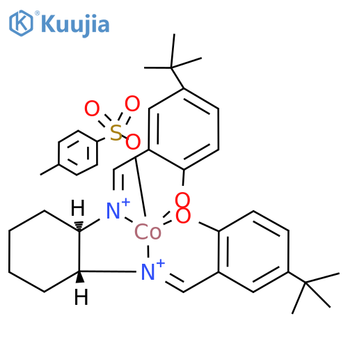 [[2,2'-[(1R,2R)-1,2-Cyclohexanediylbis[(nitrilo-κN)methylidyne]]bis[4-bis(1,1-dimethylethyl)phenolato-κO]](2-)](4-methylbenzenesulfonato-κO)cobalt structure