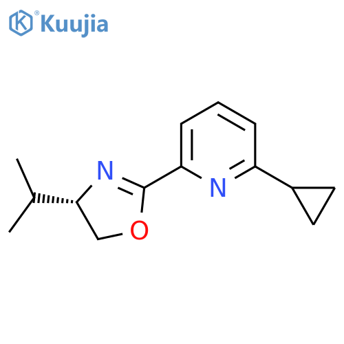 (S)-2-(6-Cyclopropylpyridin-2-yl)-4-isopropyl-4,5-dihydrooxazole structure