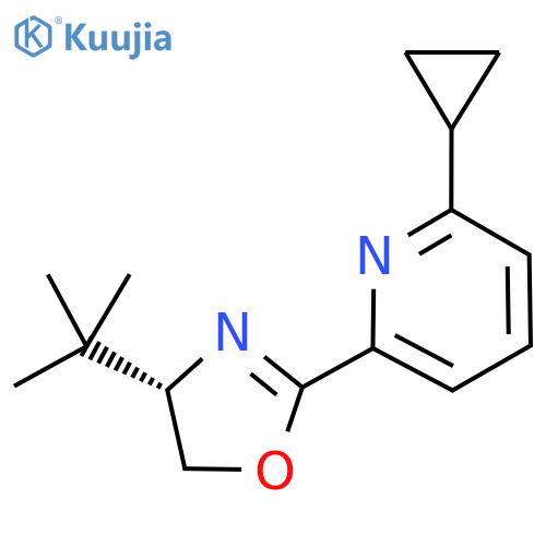 (S)-4-(tert-Butyl)-2-(6-cyclopropylpyridin-2-yl)-4,5-dihydrooxazole structure