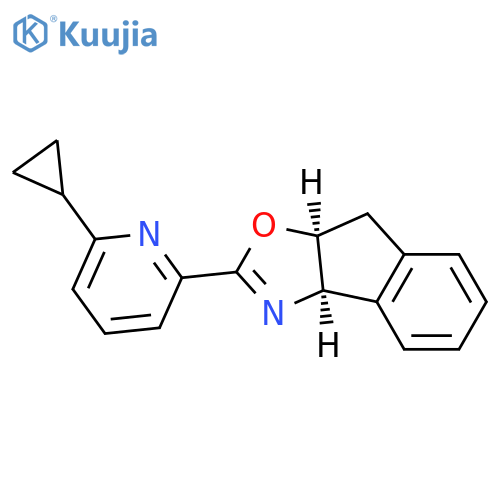 (3aR,8aS)-2-(6-Cyclopropylpyridin-2-yl)-3a,8a-dihydro-8H-indeno[1,2-d]oxazole structure