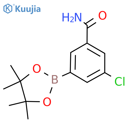 3-Chloro-5-(4,4,5,5-tetramethyl-1,3,2-dioxaborolan-2-yl)benzamide structure