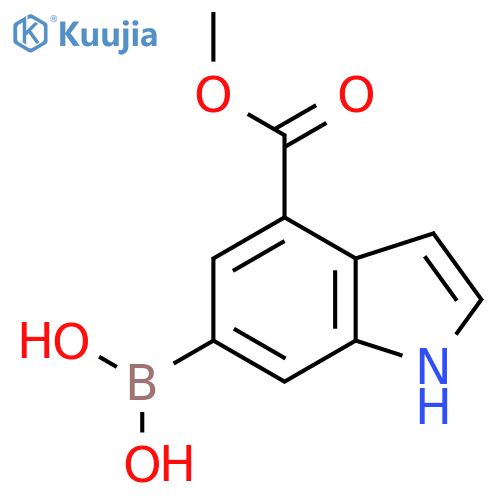 4-(methoxycarbonyl)-1H-indol-6-ylboronic acid structure