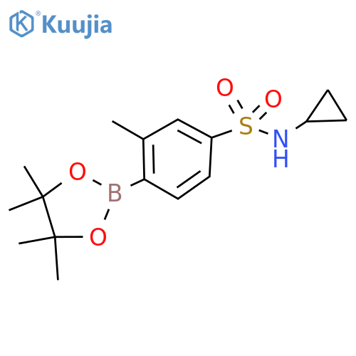 N-Cyclopropyl-3-methyl-4-(4,4,5,5-tetramethyl-1,3,2-dioxaborolan-2-yl)benzenesulfonamide structure