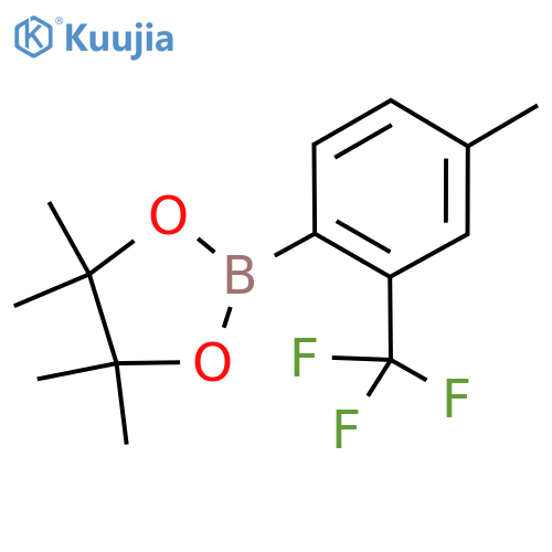 4,4,5,5-Tetramethyl-2-(4-methyl-2-(trifluoromethyl)phenyl)-1,3,2-dioxaborolane structure