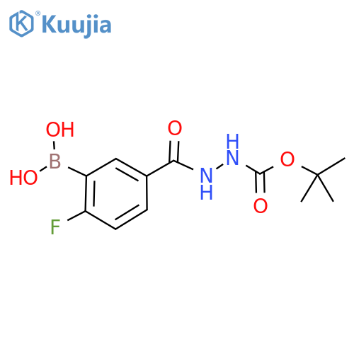 (5-(2-(tert-Butoxycarbonyl)hydrazine-1-carbonyl)-2-fluorophenyl)boronic acid structure