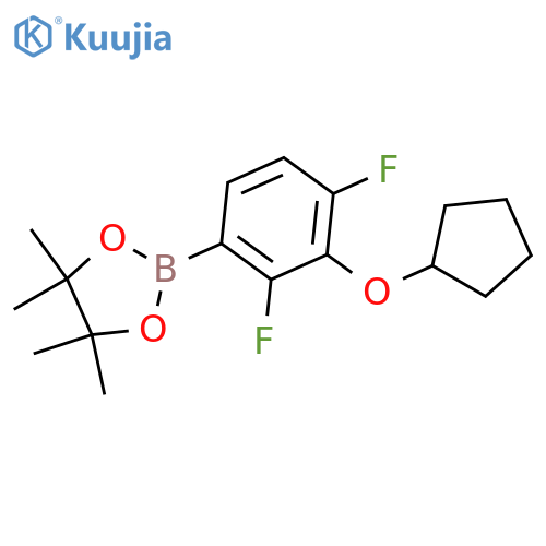 2-(3-(Cyclopentyloxy)-2,4-difluorophenyl)-4,4,5,5-tetramethyl-1,3,2-dioxaborolane structure