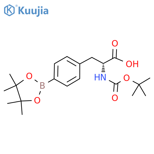 (R)-2-((tert-Butoxycarbonyl)amino)-3-(4-(4,4,5,5-tetramethyl-1,3,2-dioxaborolan-2-yl)phenyl)propanoic acid structure