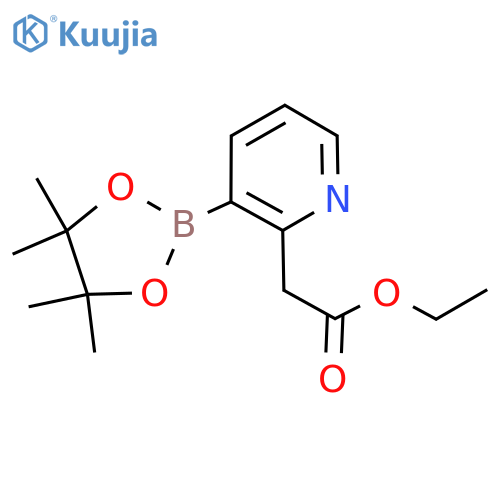 Ethyl 2-(3-(4,4,5,5-tetramethyl-1,3,2-dioxaborolan-2-yl)pyridin-2-yl)acetate structure