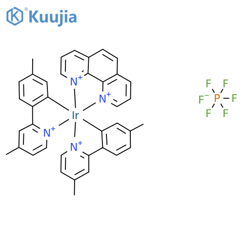 Iridium-(1,10-phenanthroline-κN1,κN10)bis[5-methyl-2-(4-methyl-2-pyridinyl-κN)phenyl-κC]-(OC-6-33)-hexafluorophosphate structure