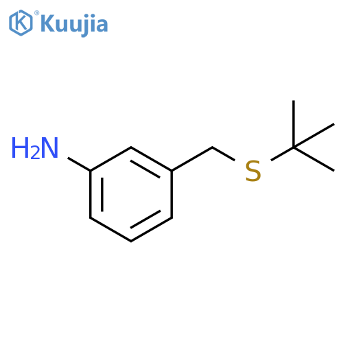 3-(tert-butylsulfanyl)methylaniline structure